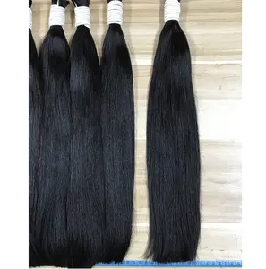 India Hair High Quality 100% Human Hair, Hair Bulk, Premium, Extension Raw Natural Vendor DHL Top Style Wave Material Silky