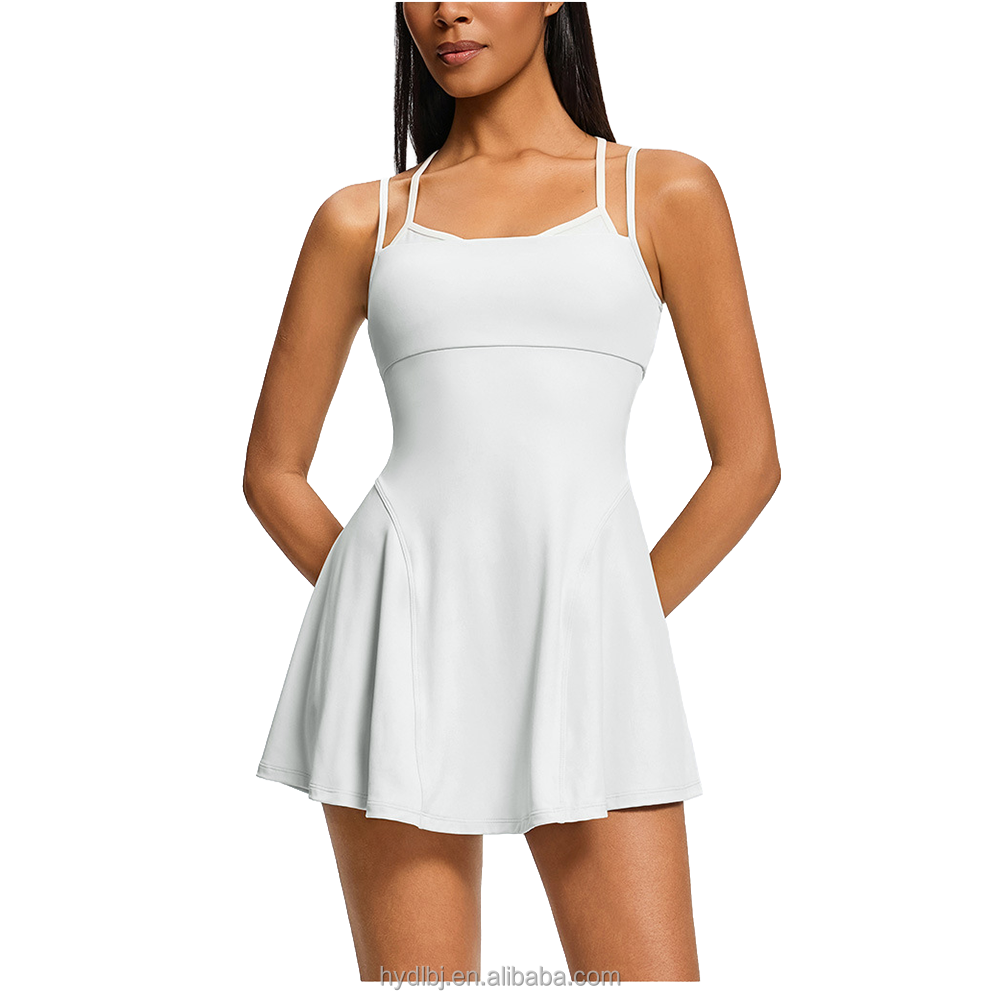New Tennis Skort Sport Jumpsuit Quick-Drying Breathable Yoga Skirt Anti-Glare Fitness Outdoor Sports Golf Skirt Women
