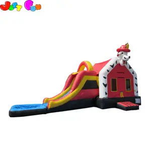 Inflatable small dog theme bouncerwith small slide for commercial use and party rental use