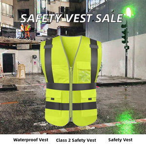 เสื้อกั๊กนิรภัยสะท้อนแสง ANSI Class 2 กันน้ำ พร้อมโลโก้สั่งทำ สำหรับคนงานก่อสร้าง ถนน และอุตสาหกรรม - Product Image 2