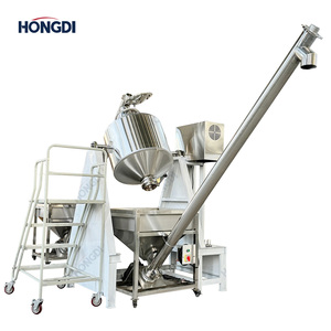 Mezclador Industrial de Doble Cono de Acero Inoxidable con Doble Alimentador, Equipo Automático para Mezclar Polvos para Sazonar Alimentos y Especias - Product Image 2