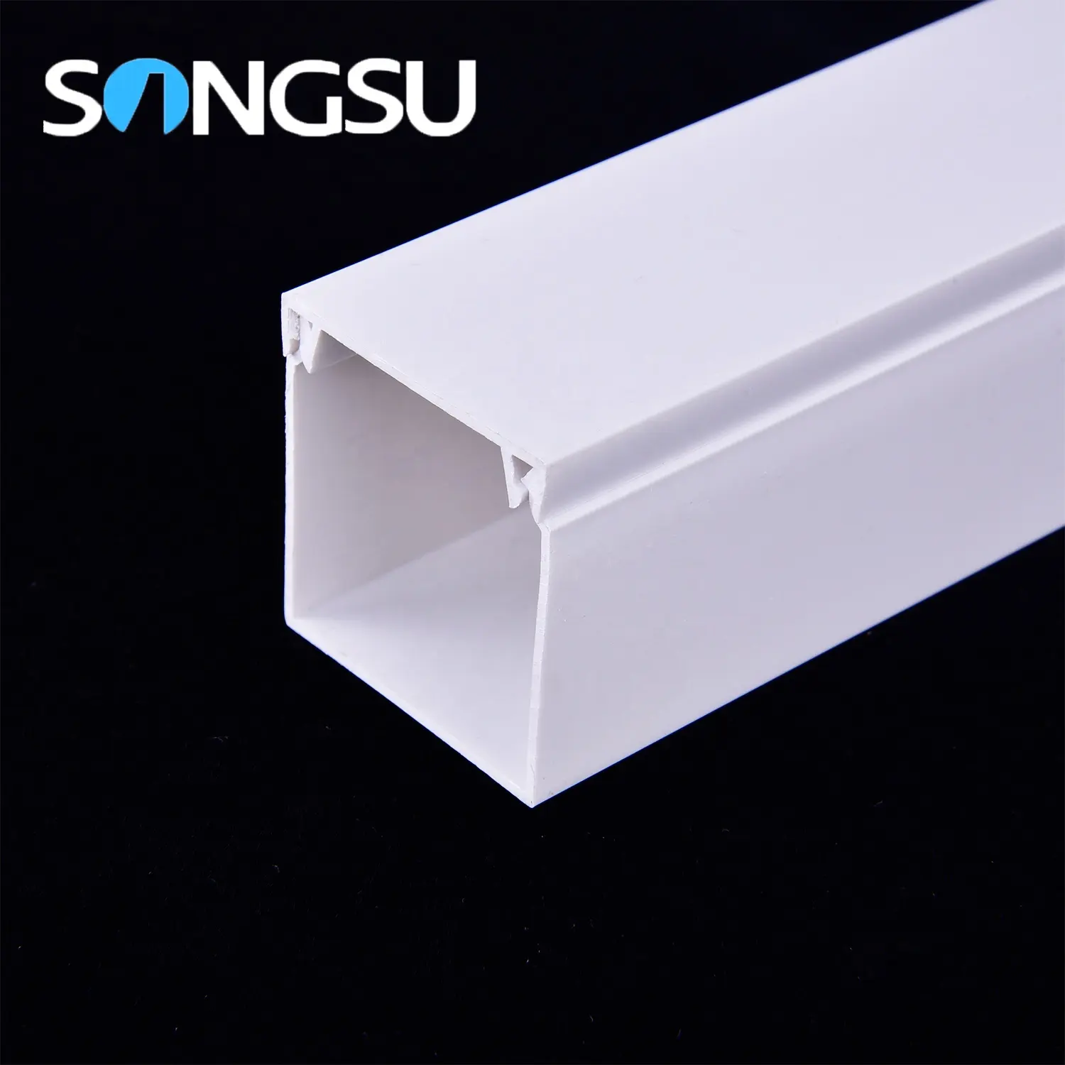 Caletas Trunking PVC ผลิตพลาสติกพีวีซีสายไฟผนังสี่เหลี่ยมชุดคอนซีลเลอร์-ซ่อนท่อไฟฟ้าทีวี