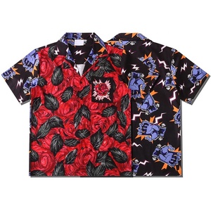 Sublimazione floreale spiaggia hawaiana vestiti regolari bottoni su abiti camicie estive per gli uomini stili - Product Image 3
