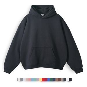 Benutzer definierte 500 Gsm 400gsm 350gsm Stoff Unisex Hoodie Cotton Blank Lässig Übergroße Hoodie Druck Prägung Logo für Herren Hoodies - Product Image 1