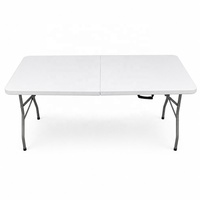 Hochwertige Tragbare 5ft 6ft 8ft Rechteckige Klappbare Plastiktische für Hotel Hochzeit Outdoor-Veranstaltungen Esstisch