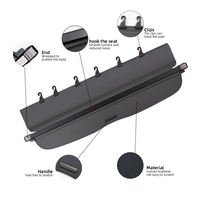 Housse de coffre arrière imperméable pour l'intérieur de la voiture SUV, étagère à bagages, couvre-coffre Subaru Forester, couvre-coffre 2013-2018, hayon électrique