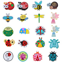 Schattige cartoon dieren geborduurde strijkbare patches, kledingreparatie patches, DIY accessoires voor kleding tassen groothandel bulk levering