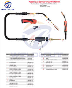 Antorcha de Soldadura MIG Fronius AL2300, Pistola Refrigerada por Gas con Conector Europeo, 3.5m/4.5m 4.035.637  4.035.638 - Product Image 6