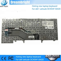 Nouveau clavier d'ordinateur portable avec disposition américaine pour Dell Latitude E6220 E6320 E6420 E6430 E5420 E5430, clavier de remplacement