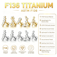Nouveau design Anneau articulé en titane à filetage latéral 0,9 mm, Boucles d'oreilles, Anneau de nez, Piercing en titane poli miroir, Anneau DIY