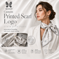 Zuid-Korea Satijn Vierkante Sjaal Voor Vrouwen 70Cm Nieuw Klein Geometrisch Patroon Logo Decoratieve Kleine Sjaal Veel In De Groothandel