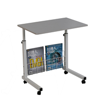 Petit bureau pour ordinateur portable avec table élévatrice gratuite et quatre roulettes universelles Table économique avec tiroir