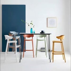 Sedie da Giardino Impilabili Moderne in PP per Ristorante Café Bar Sgabello da Bar in <span class=keywords><strong>Plastica</strong></span> con Braccioli Polipropilene Colorato da Esterno - Product Image 5