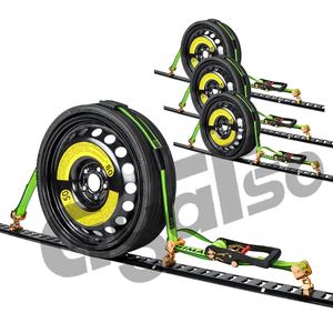 2 Tali Pengikat Ban Mobil dengan Pengunci Ratchet Karet dan Pengait Putar E-Track - Product Image 1
