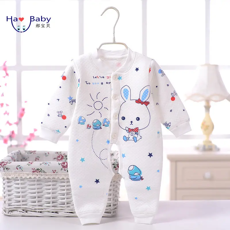 Hao baby Warm Winter Long Sleeve Infant Clothing Jumpsuit Cotton Baby Jumpsuit Babi Romper Infant