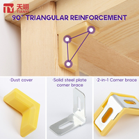 Supports d'étagères de connexion en ABS pour meubles de cuisine et de salle à manger d'hôtel, supports de montage en forme de L, supports d'angle de placard