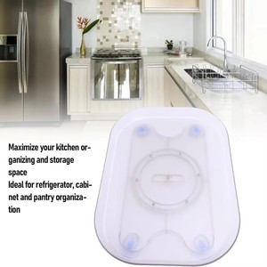 <span class=keywords><strong>Plateau</strong></span> tournant Lazy Susan pour réfrigérateur - Organisateur de réfrigérateur rotatif à 360°, <span class=keywords><strong>plateau</strong></span> de rangement flexible pour armoire de réfrigérateur et garde-manger - Product Image 3