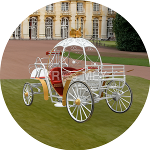 Cendrillon Royal Horse Carriage Pumpkin Wedding Wagon grandeur nature Transport spécial du fabricant à vendre - Product Image 4