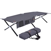 Lit pliant simple de luxe, léger et robuste, avec cadre en aluminium moderne, idéal pour hôpital, extérieur, ferme, parc et camping