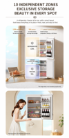 Réfrigérateur-congélateur compact BCD-185K2AT 183L, design fin pour bureau, salle de pause et garde-manger