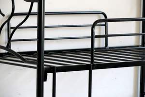 Двуспальная двухъярусная кровать в американском стиле, общежитие с металлической рамой, черная двухъярусная кровать - Product Image 5