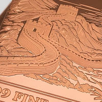 Barre de cuivre pur C110 1 kg 99,9 %, barre ronde, Dragon de la Grande Muraille, gravure personnalisée OEM ODM