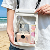 Pochette de téléphone transparente étanche à écran tactile, grande capacité, sac étanche pour la plage et la natation