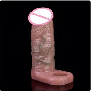 Anillo para Pene de Silicona a Precio de Fábrica, Funda para Pene con Anillo, Funda Hueca Realista para Dildo, Juguetes Sexuales para Adultos para Hombres, Retrasa la Eyaculación - Product Image 2