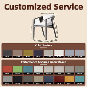 Sillón Moderno de Aluminio para Exteriores con Tela Impermeable y Espuma de Secado Rápido para Villas, Terrazas, Restaurantes, Cafés y Salones al Aire Libre - Product Image 2