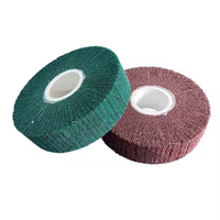 Kuas Flap Abrasif Tahan Lama Non-Woven untuk Pengamplasan Permukaan OEM