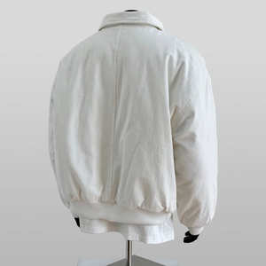 Chaqueta Bomber Acolchada de Algodón para Hombre, Ropa de Invierno Cálida y Resistente, Chaqueta de Algodón Blanca Personalizada, Suministro de Fábrica - Product Image 5