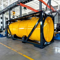 Conteneur-citerne ISO de 20 pieds pour l'aspiration des eaux usées, conteneur-citerne de 20 m3 pour le traitement des eaux usées industrielles, pour le transport de liquides