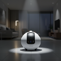 Robot intelligent pour animaux de compagnie, contrôlé par application, avec caméra HD et vision nocturne infrarouge, pour chiens et chats.