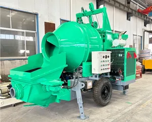 China supplier concrete pump mixing machine/mobile concrete mixer machine with pump price