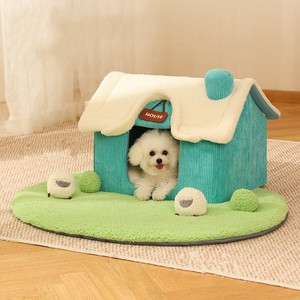 Casa de <span class=keywords><strong>mascotas</strong></span> de invierno Villa verde Bungalow Perrera Gato Perro Perreras - Product Image 6