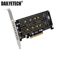 Controller RAID PH45 Dual M.2 NVME a PCI Express X8 4.0, Scheda Splitter PCIE M2 NVME M KEY per SSD NVME 2230 2242 2260 2280 22110