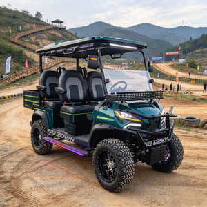 Voiturette de golf ZOWN Ultra Confort 4 places surélevée avec sièges rembourrés épais et grand espace pour navettes quotidiennes en station balnéaire - Product Image 1