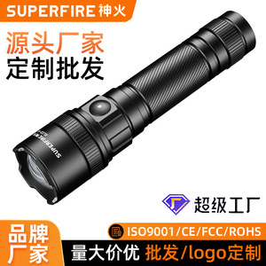 Lampe de poche rechargeable Superfire, LED, étanche, zoomable, éclairage extérieur portable - Product Image 5