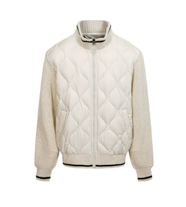 Blouson bomber en laine légère pour homme, personnalisable, style streetwear, écologique et respirant pour le printemps et l'automne - Product Image 1