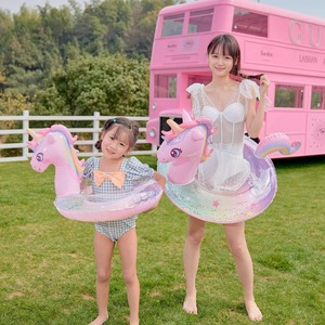 Flotador de natación para niños, flotador de unicornio de dibujos animados grueso para niños de 0 a 6 años, ayuda para la flotación en piscina - Product Image 1