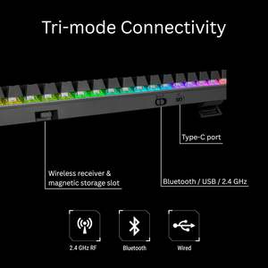 คีย์บอร์ดเกมมิ่งไร้สาย Rog Strix Scope II 96 คีย์ แบบกลไก ขนาด 96 เปอร์เซ็นต์ เชื่อมต่อได้สามโหมด รองรับการเปลี่ยนสวิตช์ได้ พร้อมไฟ RGB Backlight - Product Image 6