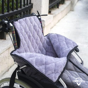 Couverture chauffante d'hiver pour <span class=keywords><strong>fauteuil</strong></span> <span class=keywords><strong>roulant</strong></span>, couvre-jambes douillet en polaire coupe-vent avec fermeture éclair pour réchauffer les jambes et le bas du corps des personnes âgées - Product Image 2