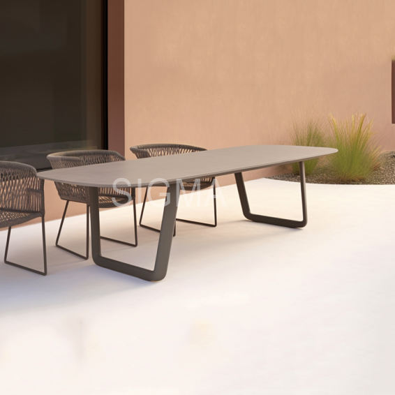 Popular Outdoor Garden Furniture Set Aluminum Table Dining Set