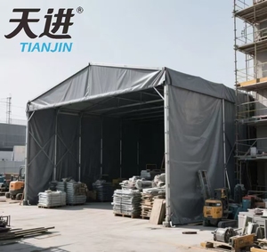 Tente de protection mobile industrielle en PVC 800 GSM TianJin, imperméable, pour entrepôt, garage, auvent coulissant, <span class=keywords><strong>tissu</strong></span> pour usage industriel - Product Image 3