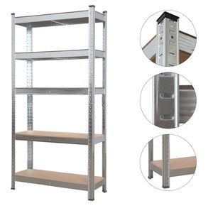 5 Tier 50kg Capacity Boltless Steel <b>Storage</b> Rack Adjustable Industrial <b>Metal</b> Shelving <b>Unit</b> - Product Image 1