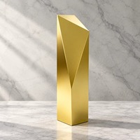 Trophée Colonne Dorée Fengshi, Médaille Durable Gravée pour les Réunions Familiales et les Activités de Bienvenue des Employés