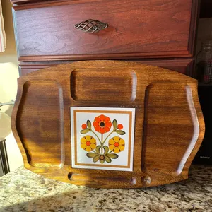 natural teak wooden vintage luxury tray serving beautiful floral porcelain candy ceramic serving trays