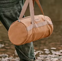 Sac de rangement cylindrique pour piquets de tente, résistant aux déchirures, multifonctionnel, organisateur d'accessoires de camping en plein air pour cordes, outils, voyage