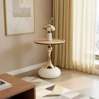 Table basse moderne européenne facile à assembler, style farmhouse, pour salon, meubles de maison, en métal et bois, plateau en verre