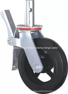 Schwerlast 6-Zoll 8-Zoll Schwarze Gummi-Gerüstrollen Eagle Gerüstbau-Bremse Polyurethan-Räder Rollen für Gerüste - Product Image 2